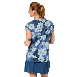 T-Shirt Jack Wolfskin Women Marigold Midnight Blue All Over