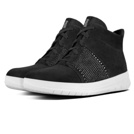 Sneaker FitFlop Sporty-Pop™ X Crystal High-Top Black