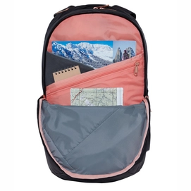 Rugzak The North Face Women Isabella TNF Black Heather Burnt Coral Metalic