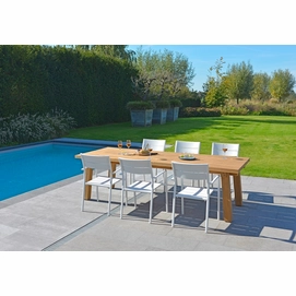 3---2019 M&L alu Grace chair - teak Abby table