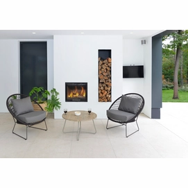 3---2019 M&L rope Nora lounge chair - teak Lily coffee table