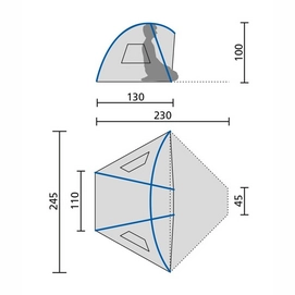 Strandtent Jack Wolfskin Beach Shelter III Sahara