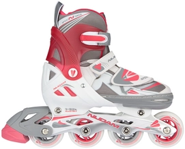 Norenschaats Nijdam Girls Semi-softboot Skate Combo Wit Grijs Roze