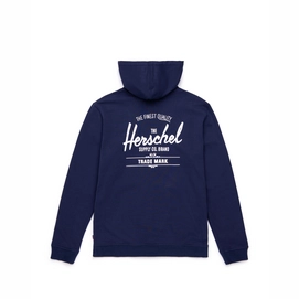 Vest Herschel Supply Co. Men's Full Zip Hoodie Classic Logo Peacoat White