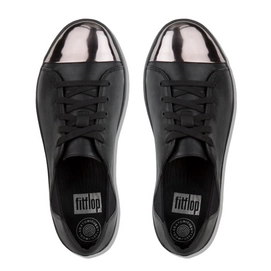 Sneaker FitFlop F-Sporty™ Mirror-Toe Leather Black
