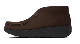 Enkellaars FitFlop Loaff™ Slip-On Ankle Boot Suede Chocolate Brown