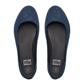 Ballerina FitFlop Superballerina™ Leather Snake Embossed Midnight Navy Snake Embossed