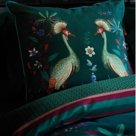 3---Birds in a Row Square Cushion_Green-00_Mood