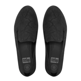 Sneaker FitFlop Superskate™ Leather Black Snake Embossed