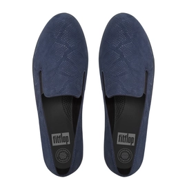 Sneaker FitFlop Superskate™ Leather Midnight Navy Snake Embossed