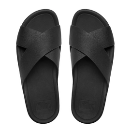 Sandaal FitFlop Surfer™ Slide Leather Black