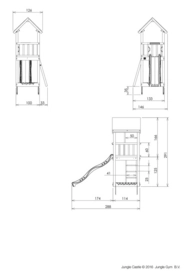 Speeltoren Jungle Gym Jungle Castle Blauw