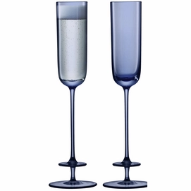 3---Champagneglas L.S.A. Champagne Blauw 130 ml (2-Delig)-3