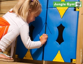 Speelset Jungle Gym Crazy Playhouse + Platform CXL + Climb X'tra Rood