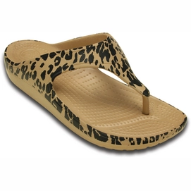 Slipper Crocs Sloane Leopard Flip Women Gold