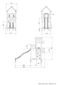 Speeltoren Jungle Gym Jungle Cubby Geel