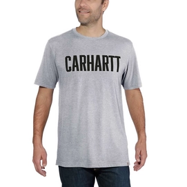 T-Shirt Carhartt Men Block Logo S/S Heather Grey
