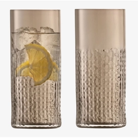 3---Longdrinkglas L.S.A. Wicker Taupe 400 ml (2-Delig)-3