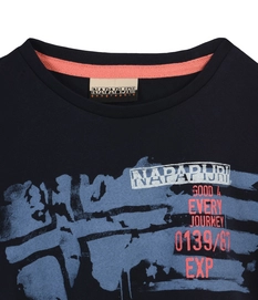 T-Shirt Napapijri Youth Stok Blu Marine