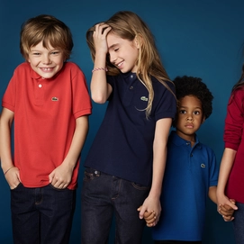 Polo Lacoste Kids Classic Fit Blue Marine