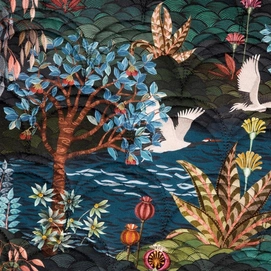 3---Pip Garden Quilt_Dark Blue_Detail