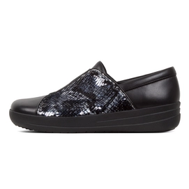 FitFlop F-Sporty™ II Snake Print Sequin Black