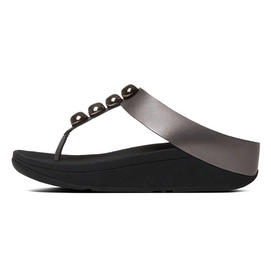 Slipper FitFlop Rola™ Leather Pewter