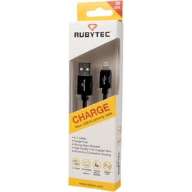 Oplaadkabel Rubytec Charge Micro USB & Lightning Red 1 m