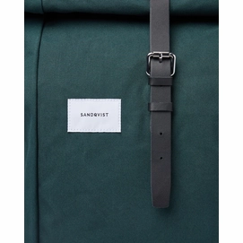 3---Rugzak Sandqvist Dante Deep Green With Black Leather-3