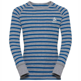 Baselayerset Odlo Set Active Originals Warm Kids Diving Navy Hibiscus Stripes