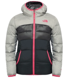 Winterjas The North Face G Reversible Moondoggy Jacket Metallic Silver Heather