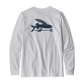 Trui Patagonia Men's L/S Flying Fish Responsibili-Tee White