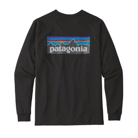 Longsleeve Patagonia Men's P-6 Logo Responsibili-Tee Black