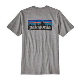 T-shirt Patagonia Men's P-6 Logo Responsibili-Tee Gravel Heather