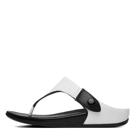 Slipper FitFlop Gladdie™ Toe-Post Leather Urban White