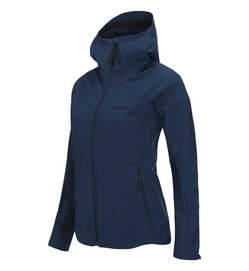 Ski Jas Peak Performance Women Adventure Hooded Jacket Thermal Blue