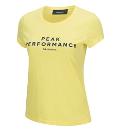 T-shirt Peak Performance Women Logo Tee Short-Sleeved True Yellow