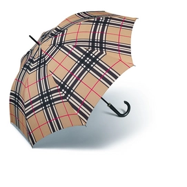 Parapluie Happy Rain Long AC Kinematic Quadrillage Camel