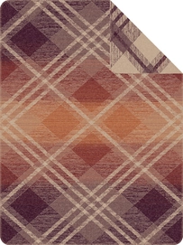 Plaid Ibena Jacquard Coventry Rood Bruin