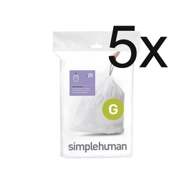 Afvalzakken simplehuman Code G 30L (5 x 30-delig)
