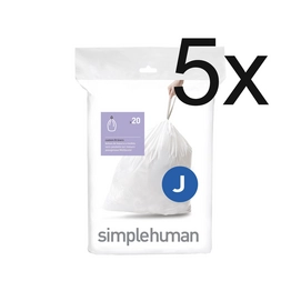 Afvalzakken simplehuman Code J 30-45L (5 x 20-delig)