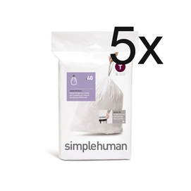 Sacs Poubelle Simplehuman Code T 3L (5 x 40 pièces)