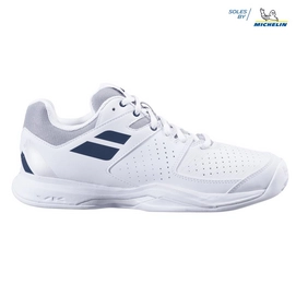 Tennisschoen Babolat Men Pulsion Clay White Estate Blue