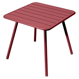 Tafel Fermob Luxembourg Four Leg Chili 80 x 80 cm