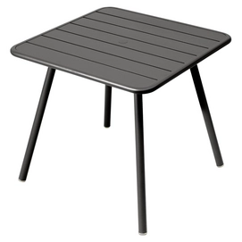 Tafel Fermob Luxembourg Four Leg Anthracite 80 x 80 cm