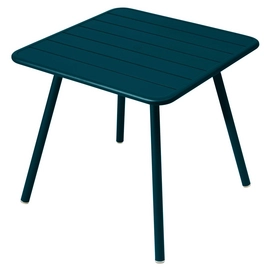 Tafel Fermob Luxembourg Four Leg Acapulco Blue 80 x 80 cm