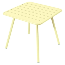 Tafel Fermob Luxembourg Four Leg Frosted Lemon 80 x 80 cm