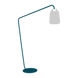 Vloerlamp Fermob Balad Offset Stand Acapulco Blue