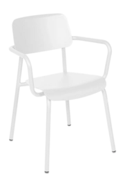 Tuinfauteuil Fermob Studie With Armrest Cotton White