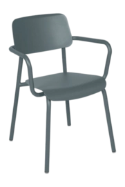 Tuinfauteuil Fermob Studie With Armrest Storm Grey